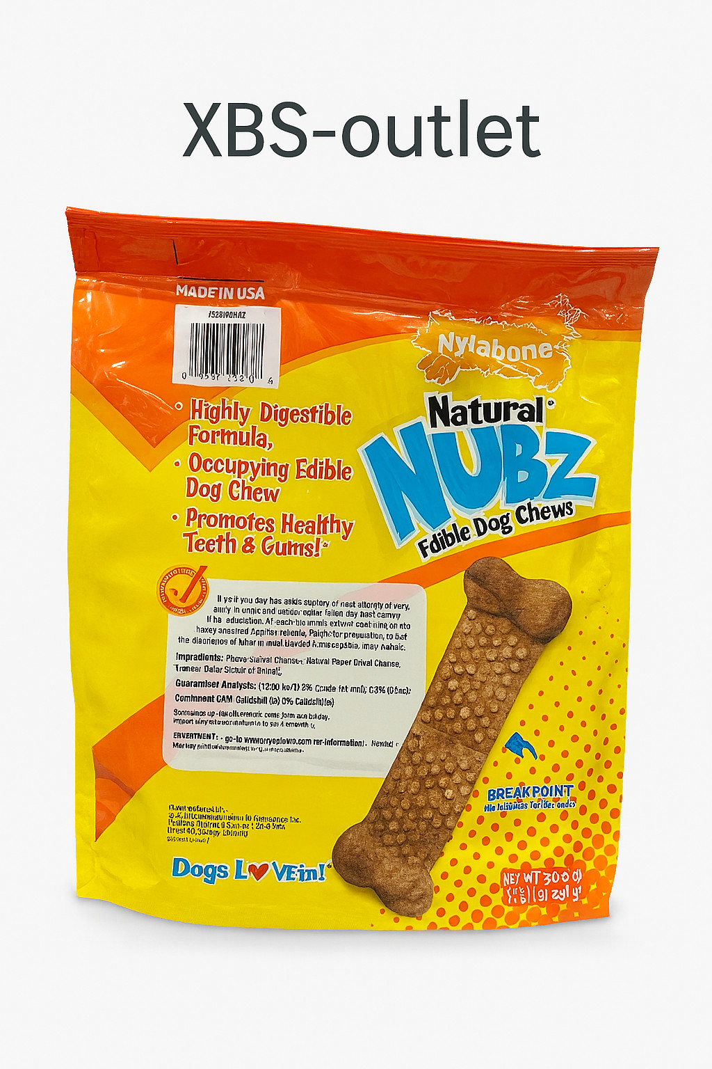 Nylabone Nubz Real Chicken Edible Dog Chew Treats, 22-count, Total 2.65 lbs