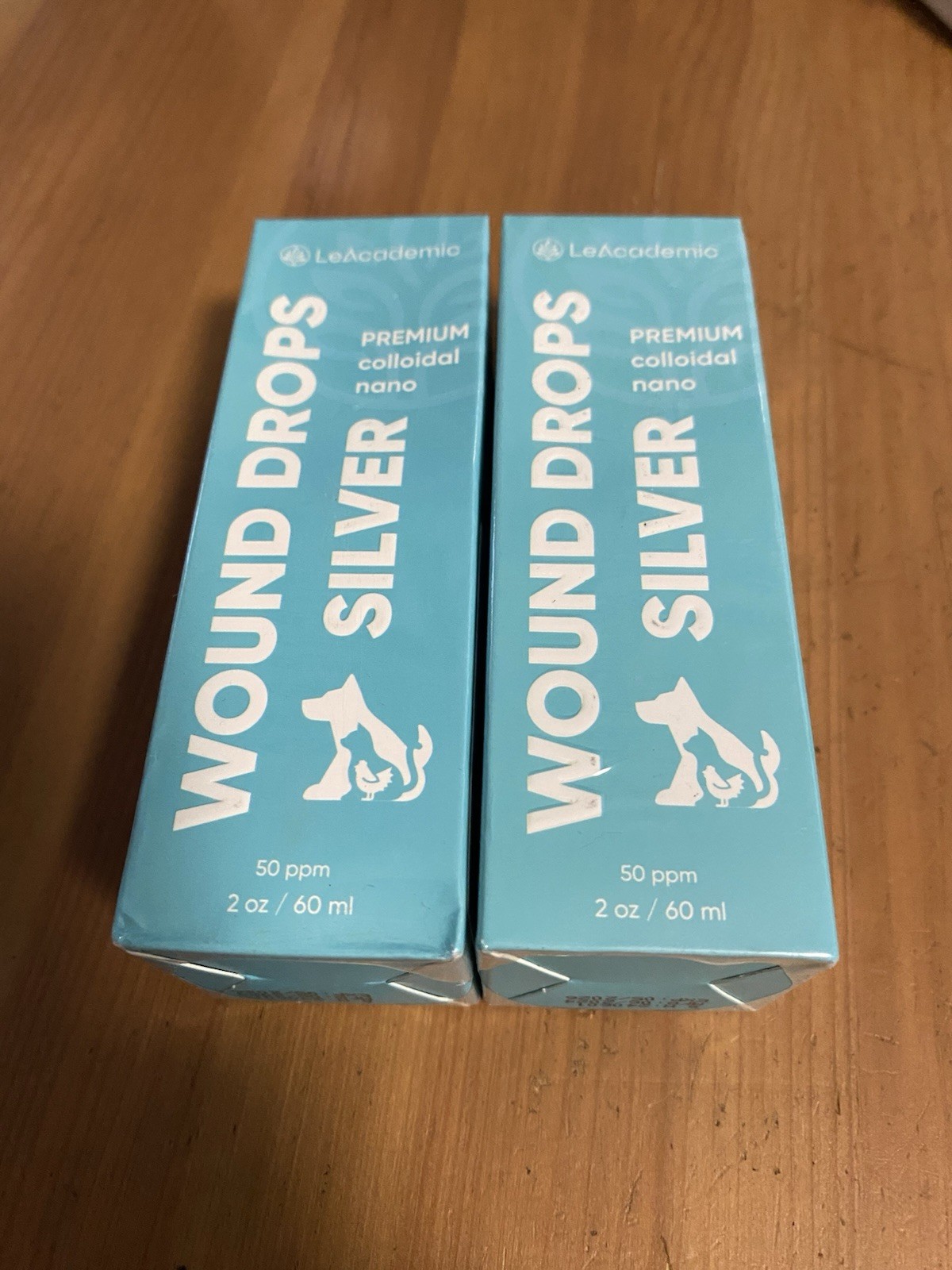 Dog Wound Care Drops | Silver & Chlorhexidine for Scratches Irritation Lot Of 2