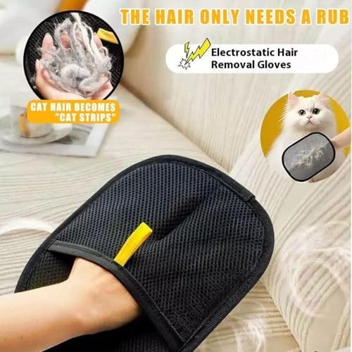 Cat Hair Remover Furniture,Electrostatic Pure Path Pet Dog Hair Remover Glove…