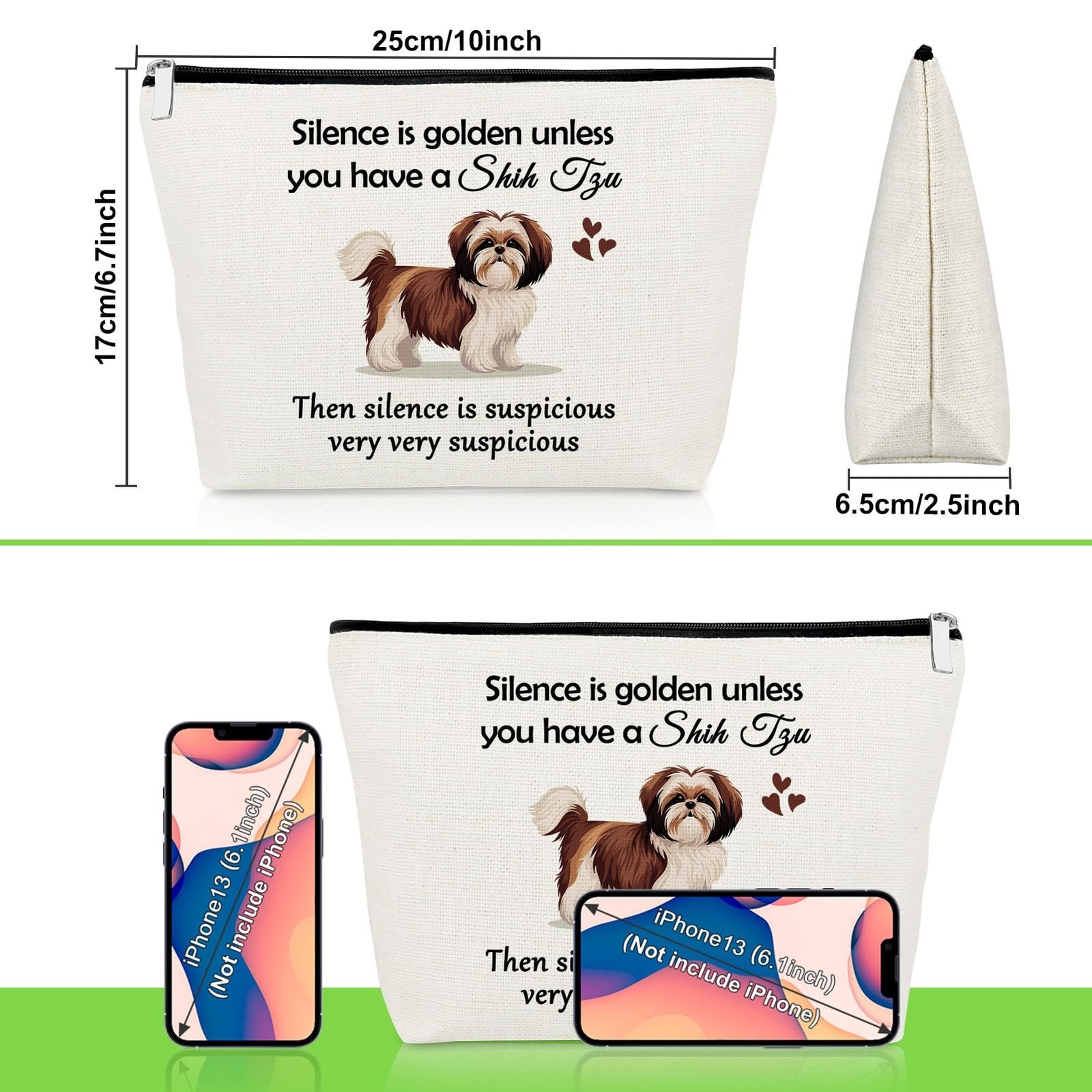 Shih Tzu Dog Gifts Makeup Bag Dog Mom Gifts for Shih Tzu Lover Owner Pet Love…