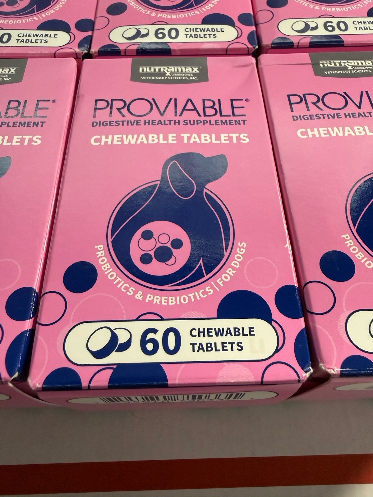 9 Nutramax Proviable-DC Chewable Tablets For Dogs 60 tablets 540 Total ALL NEW!!