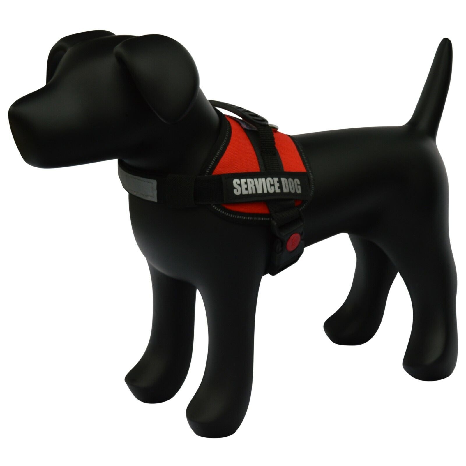 Reflective Service Dog Vest Harness, Woven Nylon with Adjustable Straps XS-XXL