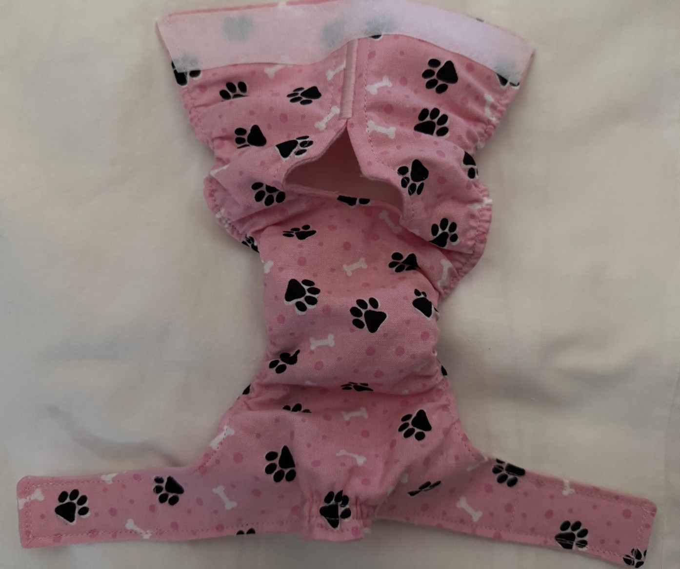 Female Dog Puppy Pet Diaper Washable Pant Sanitary Underwear PAWS BONES PINK XXS