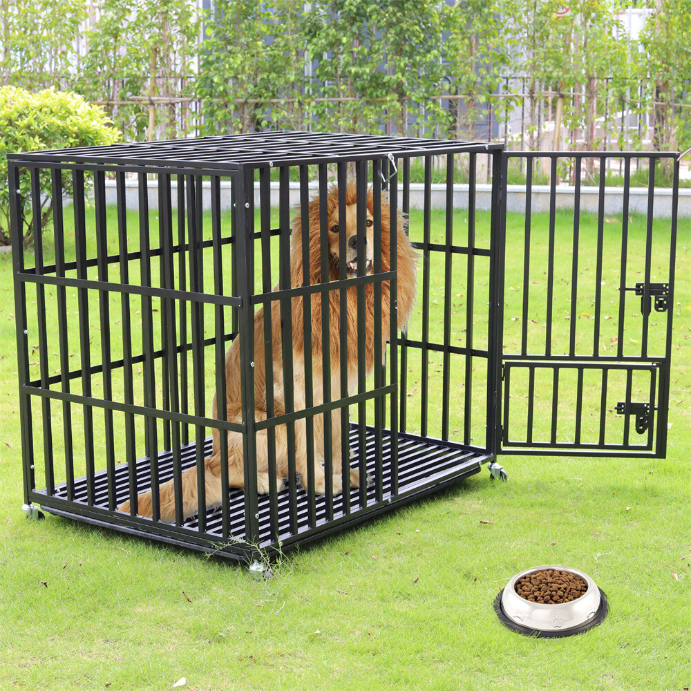 Heavy Duty Indestructible Dog Crate Cage for Large Medium High Anxiety Dogs