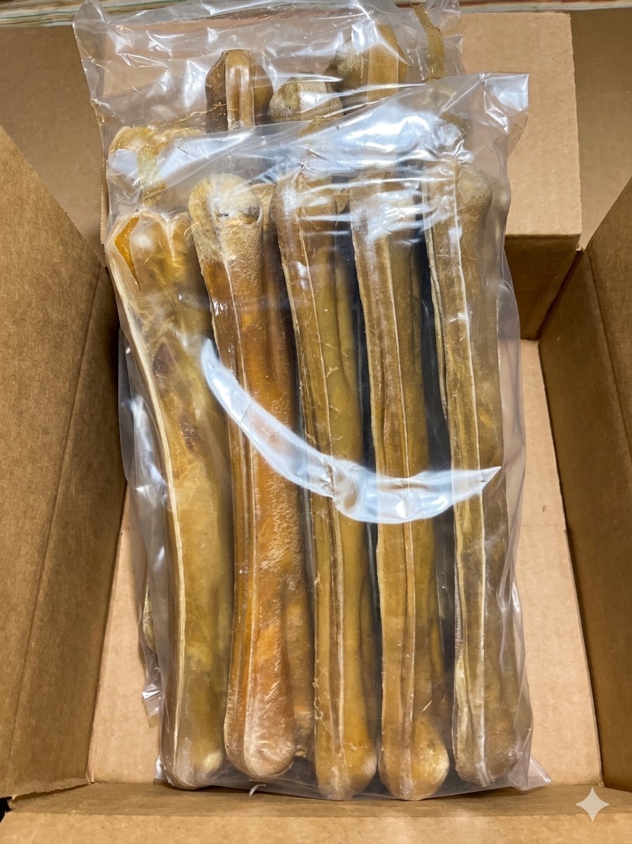 BIO324; 4 Pieces 12-1/2″ Pressed Rawhide Bone