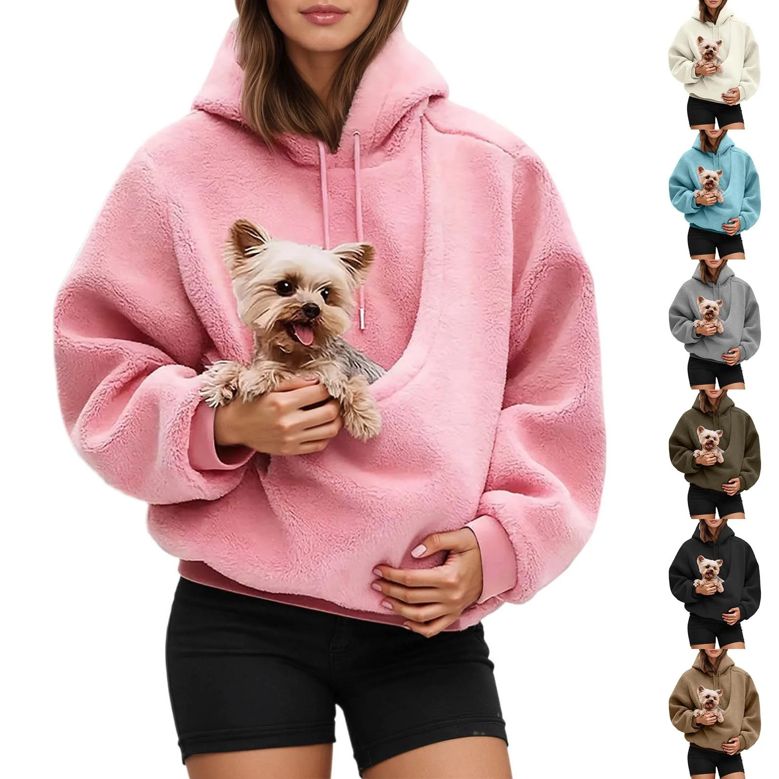 Unisex Pet Carrier Hoodie Cat Dog Bag Long Sleeve Sweatshirt Multiple Colors