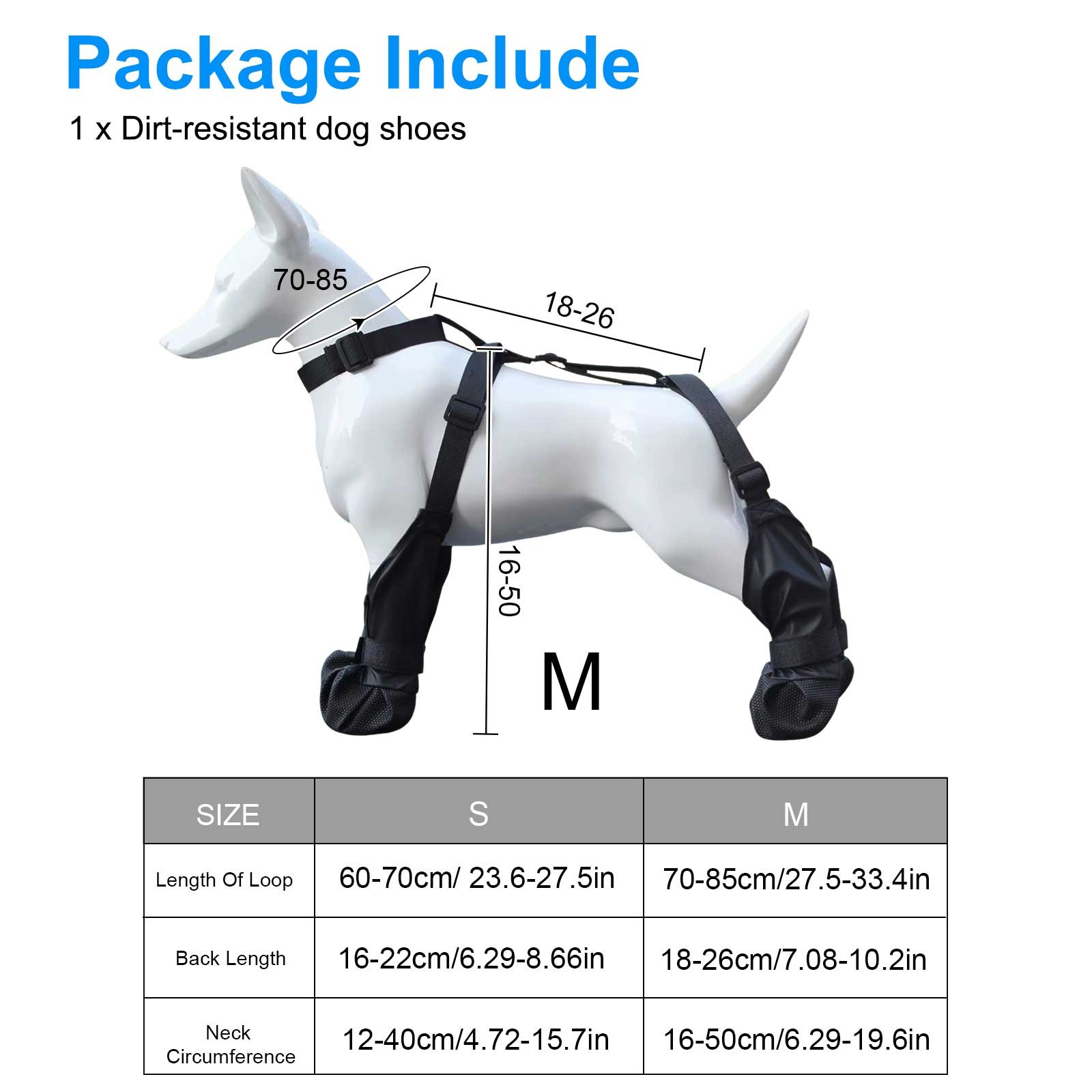 Adjustable Suspender Boots Waterproof Dog Shoes Anti-Slip Pet Paw Protector Rain