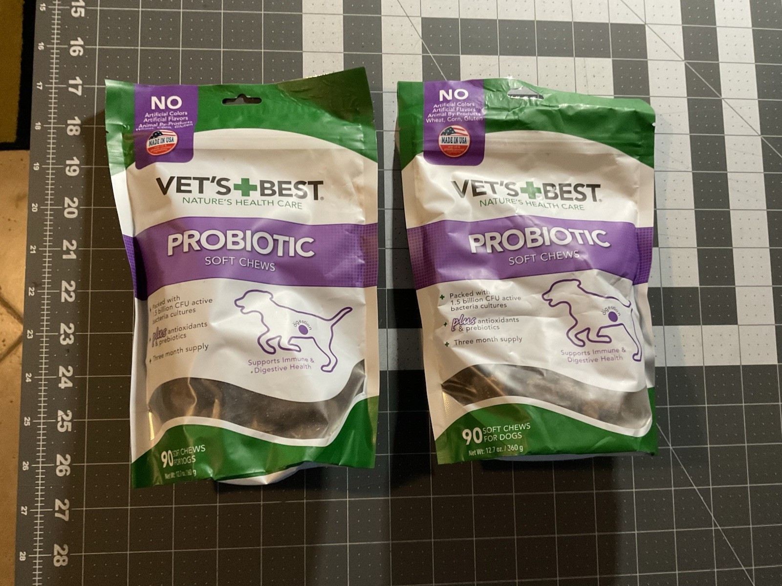 2-bag Vet’s Best Probiotic Soft Chews Digestive Aid 90 count Exp 06/2027