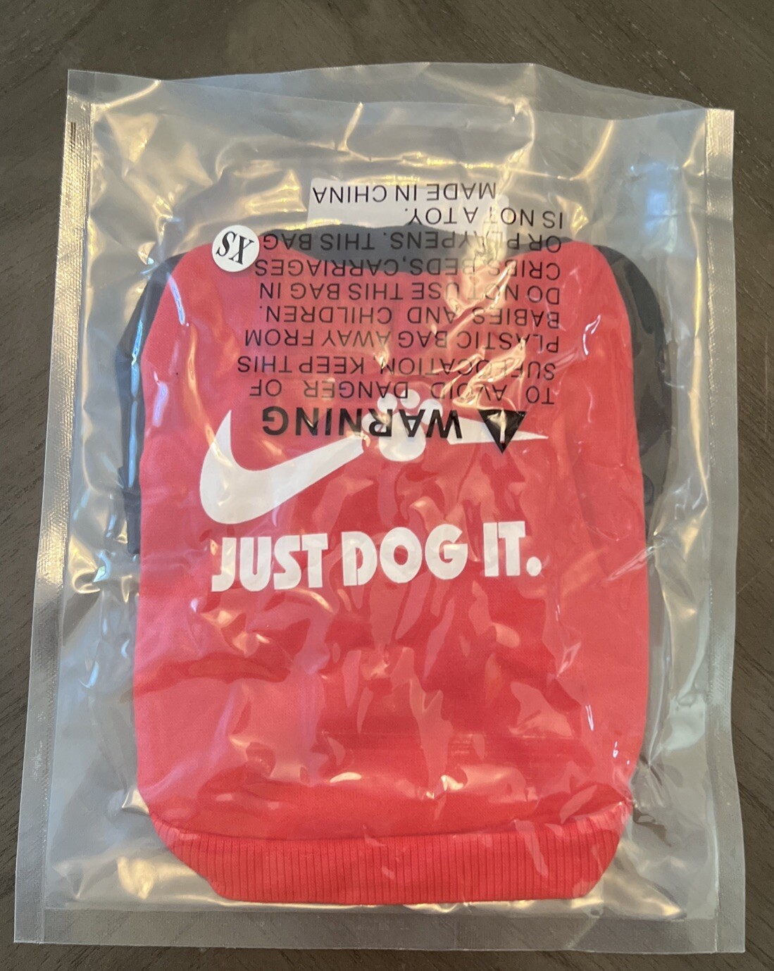 Just Dog IT. Xtra Small Red & Black Hoodie