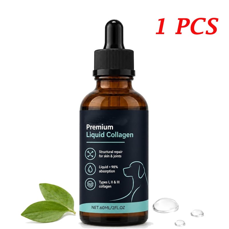 3 Pack Healthy Petz Premium Liquid Collagen For Dogs, Supplement With Collagen