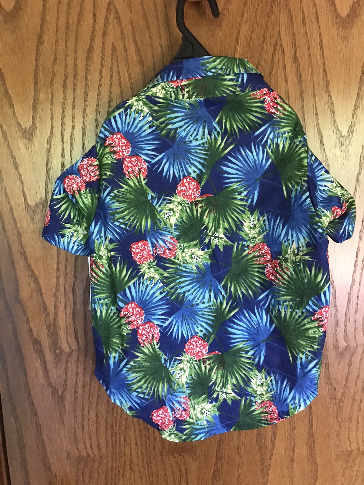 Pet Posse Tropical Hawaiian Dog Short Sleeve Beach Pineapple Shirt Clothes Sz S