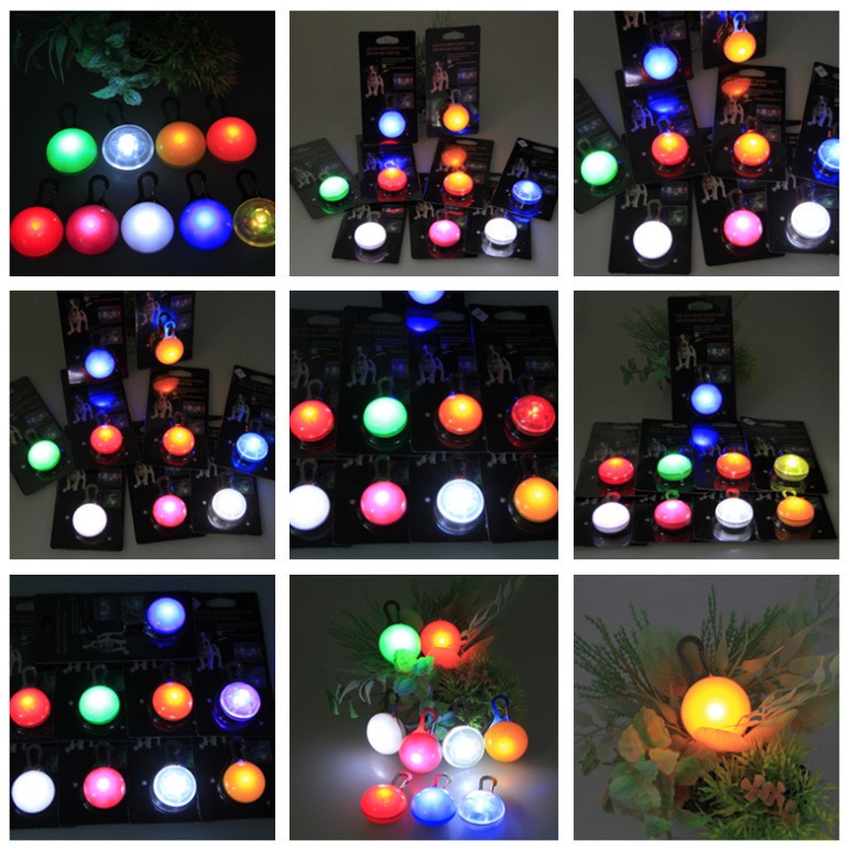8x LED Dog Collar Light Clip On Pet Safety Night Flash Pendant Waterproof Tag
