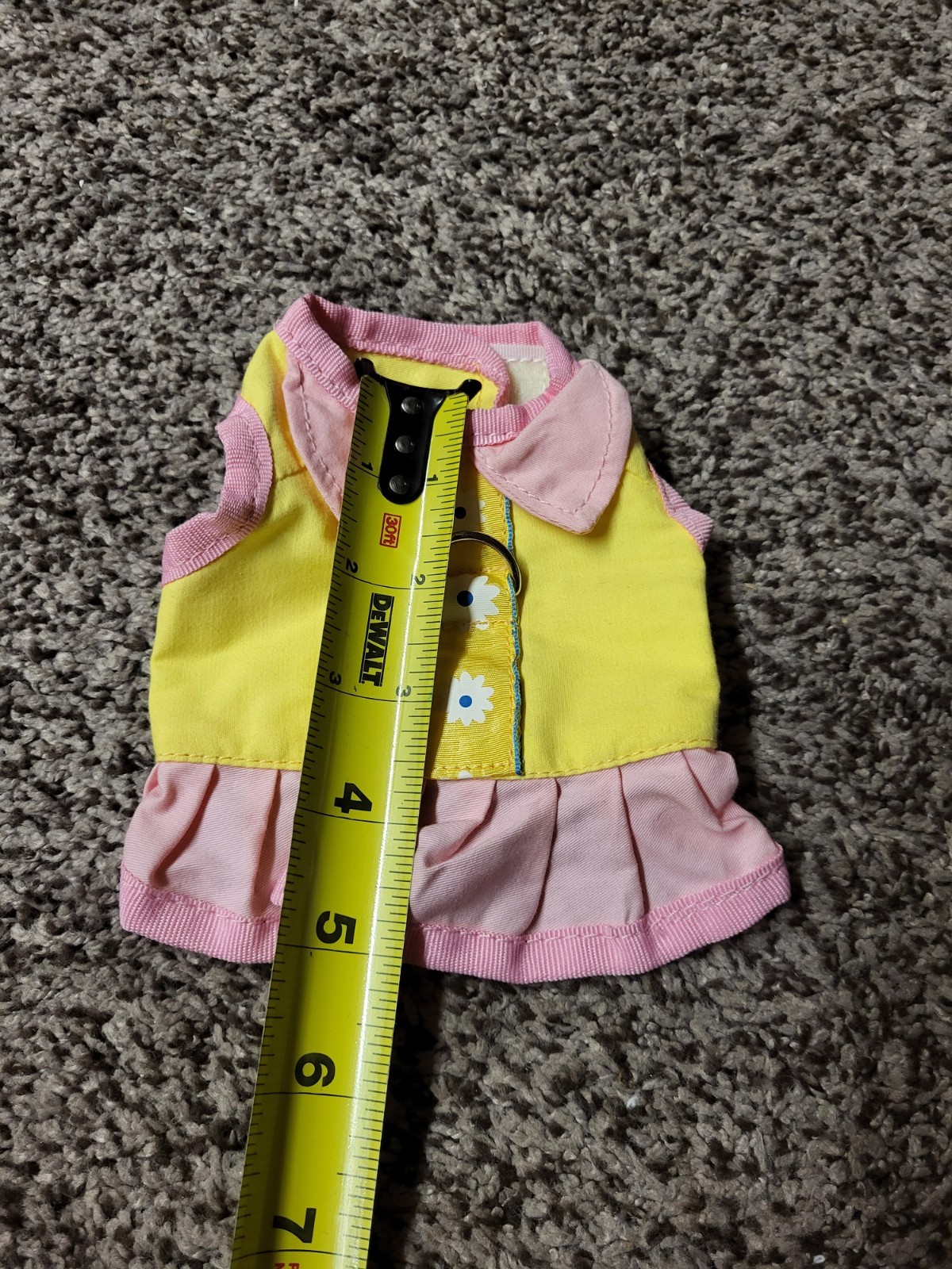 Adjustable Pet Harness Dog Yellow Neon Pink Trim Reflective Xtra Small