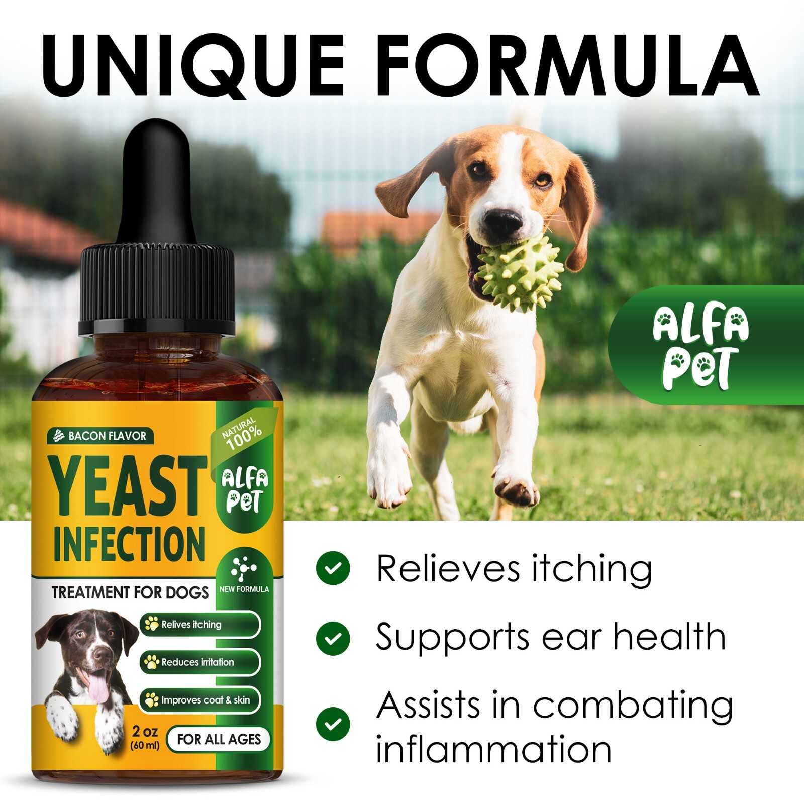 Natural Yeast Infection Treatment for Dogs | Itchy Skin & Ear Relief