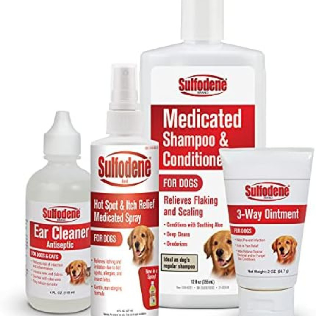 Sulfodene Dog Wound Care 3-W Ointment – Pain Relief & Infection Prevention, 2 oz
