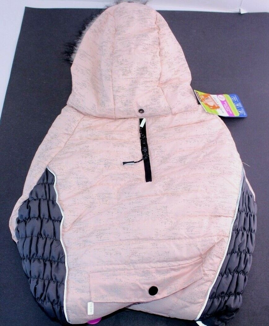 Top Paw Dog Winter Coat XXL Pink Gray Insulated Ultra Reflective Hooded