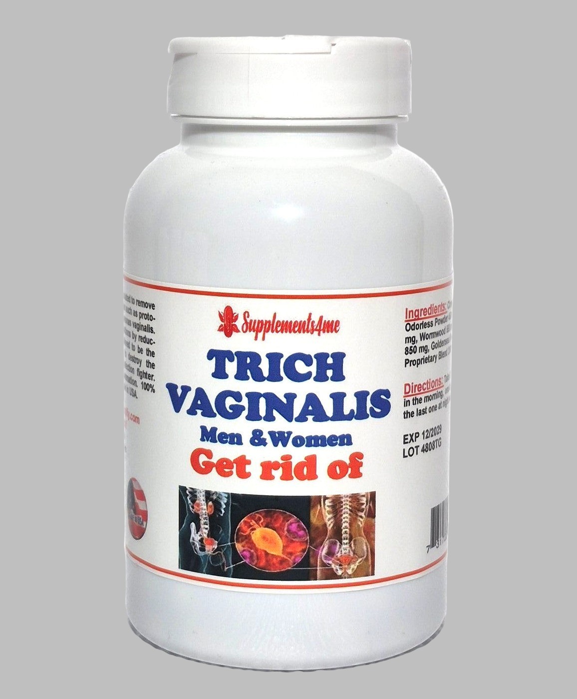 100% NATURAL HERBALS THERAPY FOR TRICHOMONIASIS STI ID 120 CAPS – MADE IN USA