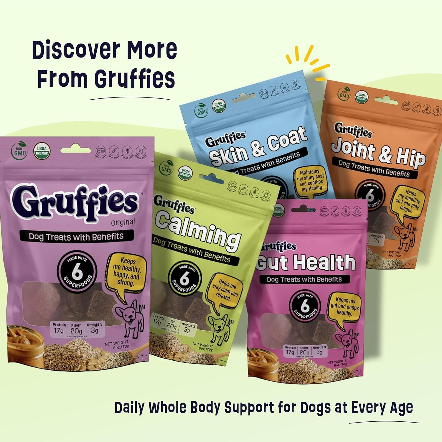 Calming Organic Dog Treats – Supports Relaxation & Balanced Behavior – with Ashw