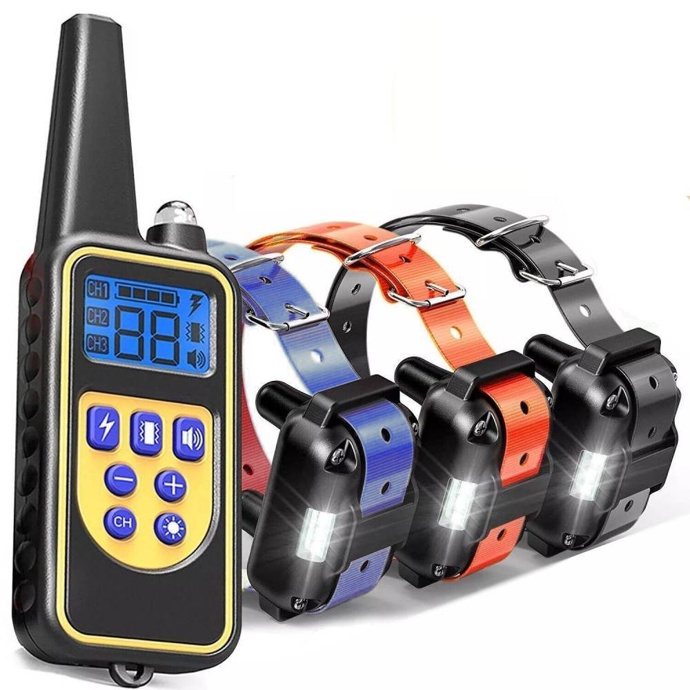 2750 FT Dog Training US Collar Rechargeable Remote Shock PET Waterproof Trainer