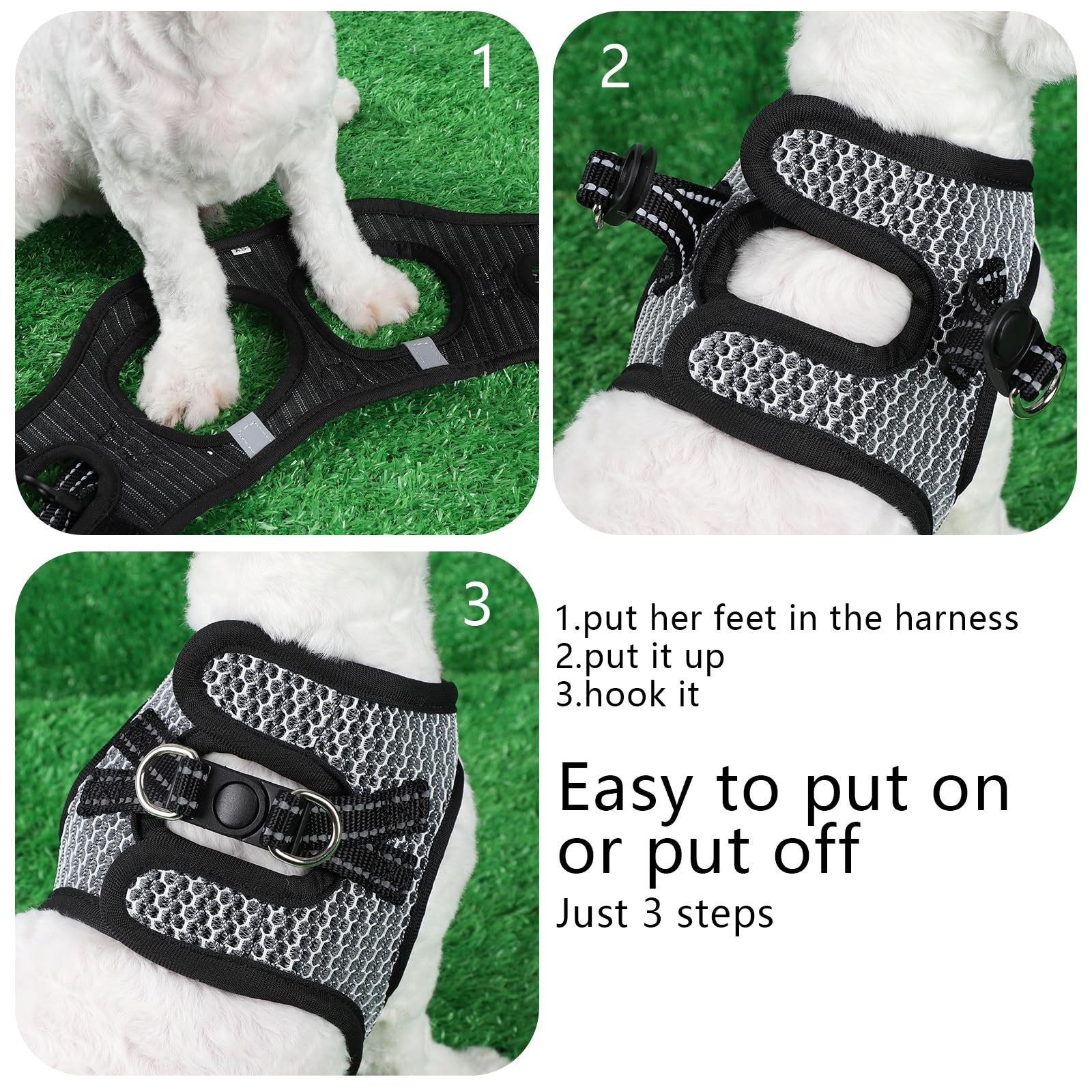 Step in Dog Harness – Chihuahua Teacup Dog Harnesses for XXS, XS Small Dogs A