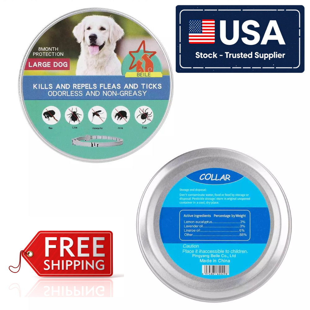 Dog colar Flea and Tick Treatment Waterproof 8 Months Protections