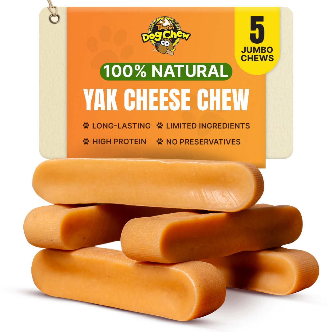 Original Yak Cheese Dog Chews for Jumbo dogs – 2lbs, 100% Natural & Long Lasting