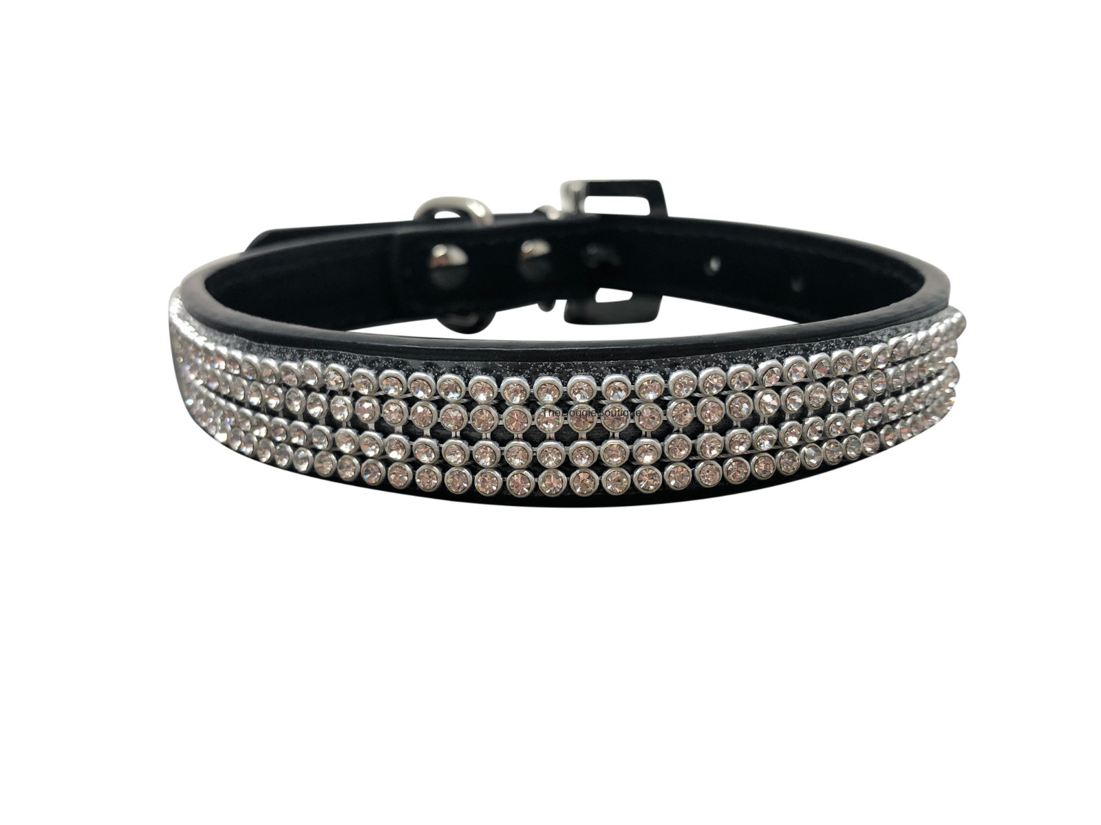 Dog Collar Rhinestone Glitter Bling Adjustable Sparkle Faux Leather XS S M L