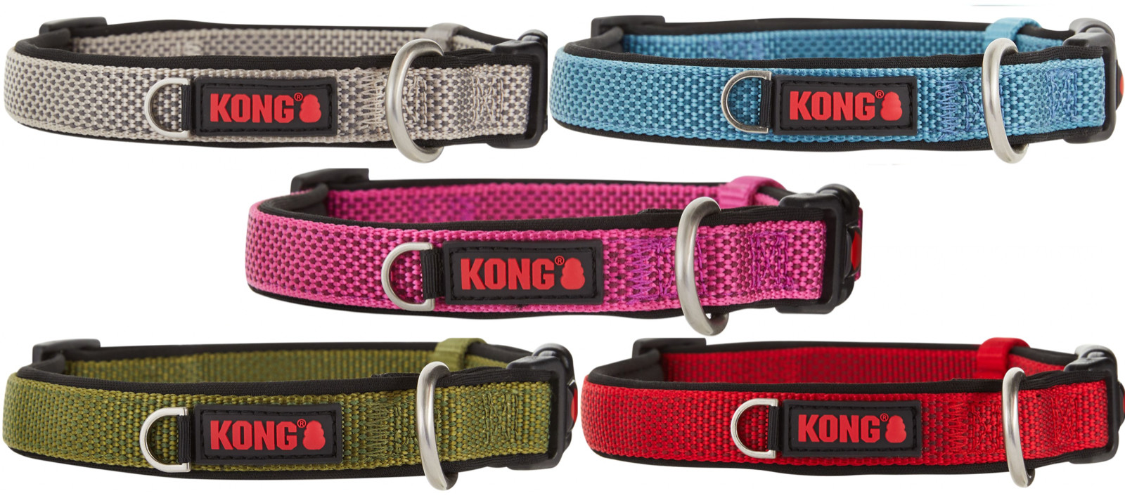 KONG Comfort Padded Dog Collars S M L XL BRAND NEW Assorted Colors! DISCONTINUED