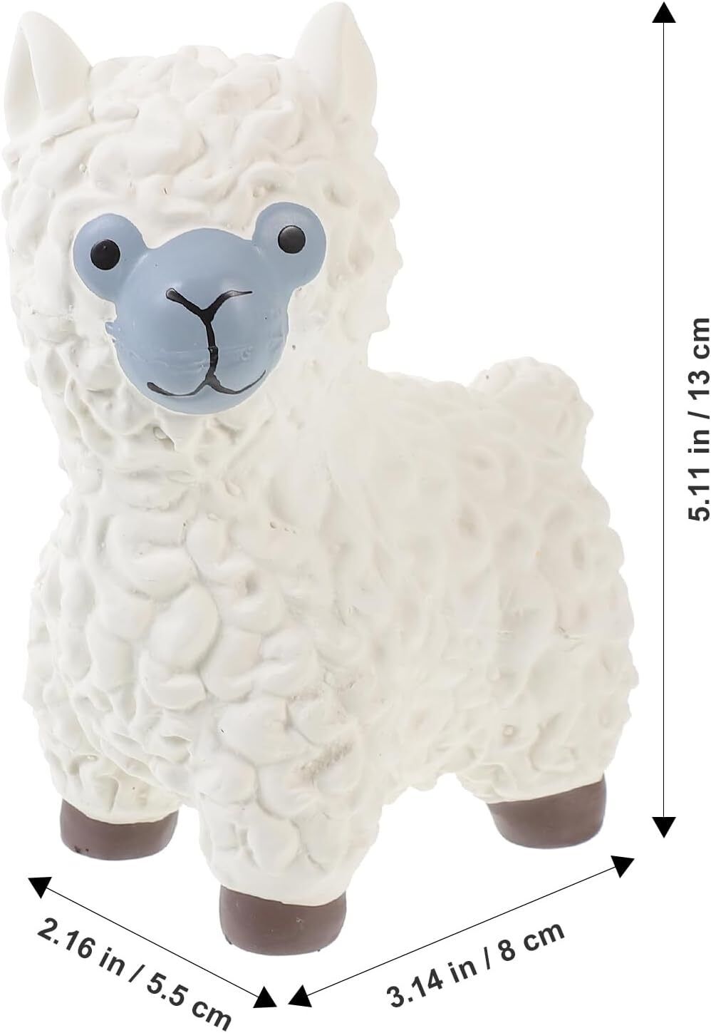 LUOZZY Dog Squeaky Toy Cartoon Sheep Soft Latex Puppy Size M, As Shown