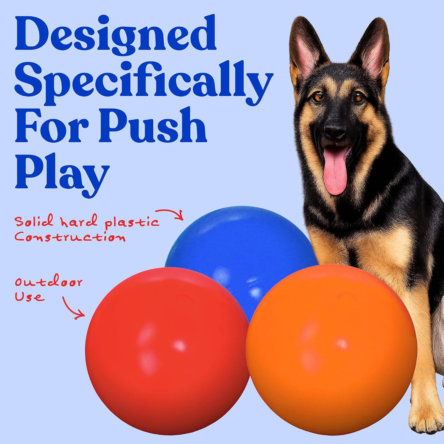 Virtually Indestructible Dog Ball – 10 Inch Hard Plastic