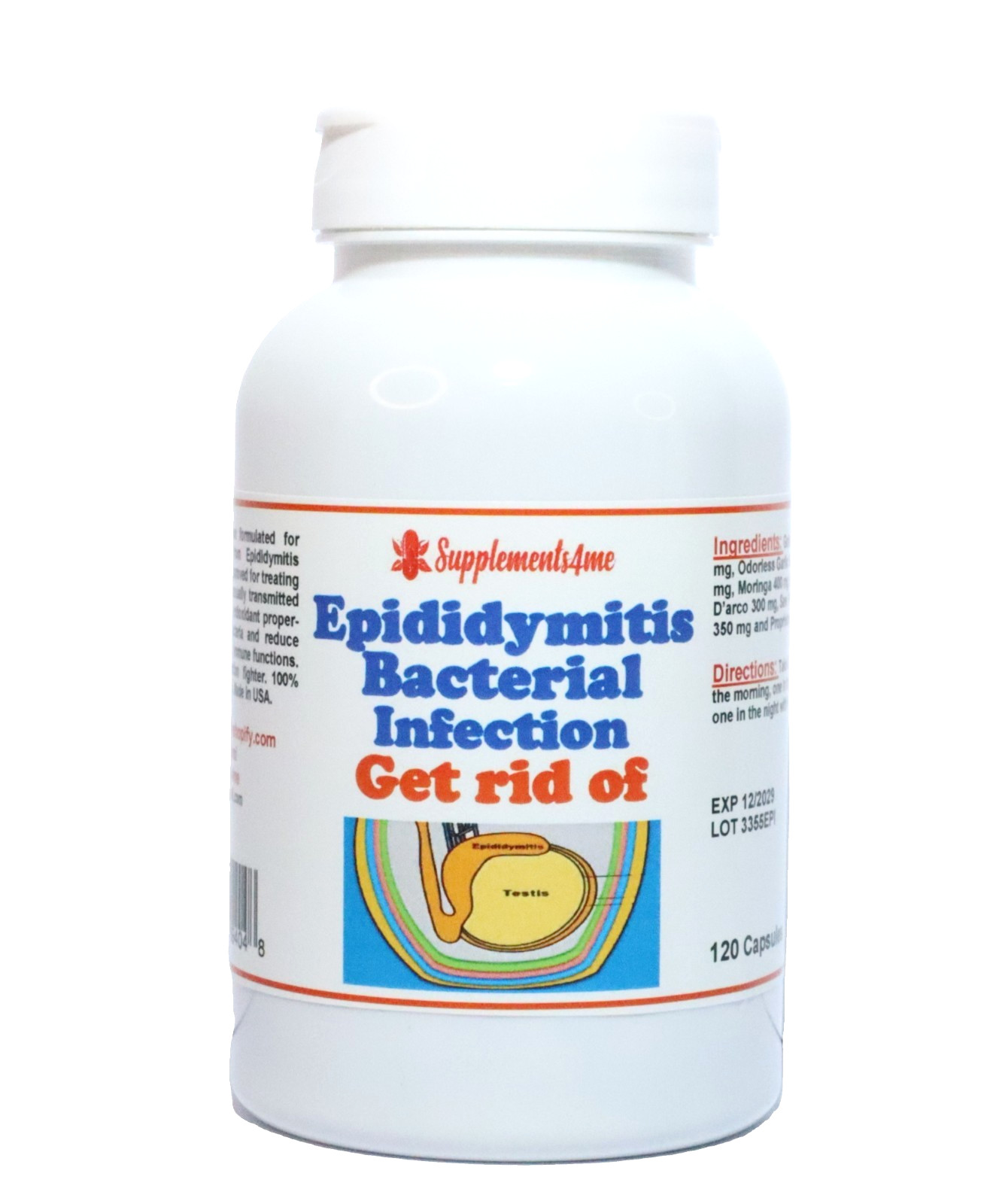 THE HERBAL WORLD FOR EPIDIDY MITIS MEN – 100% NATURAL – 120 CAPS MADE IN USA