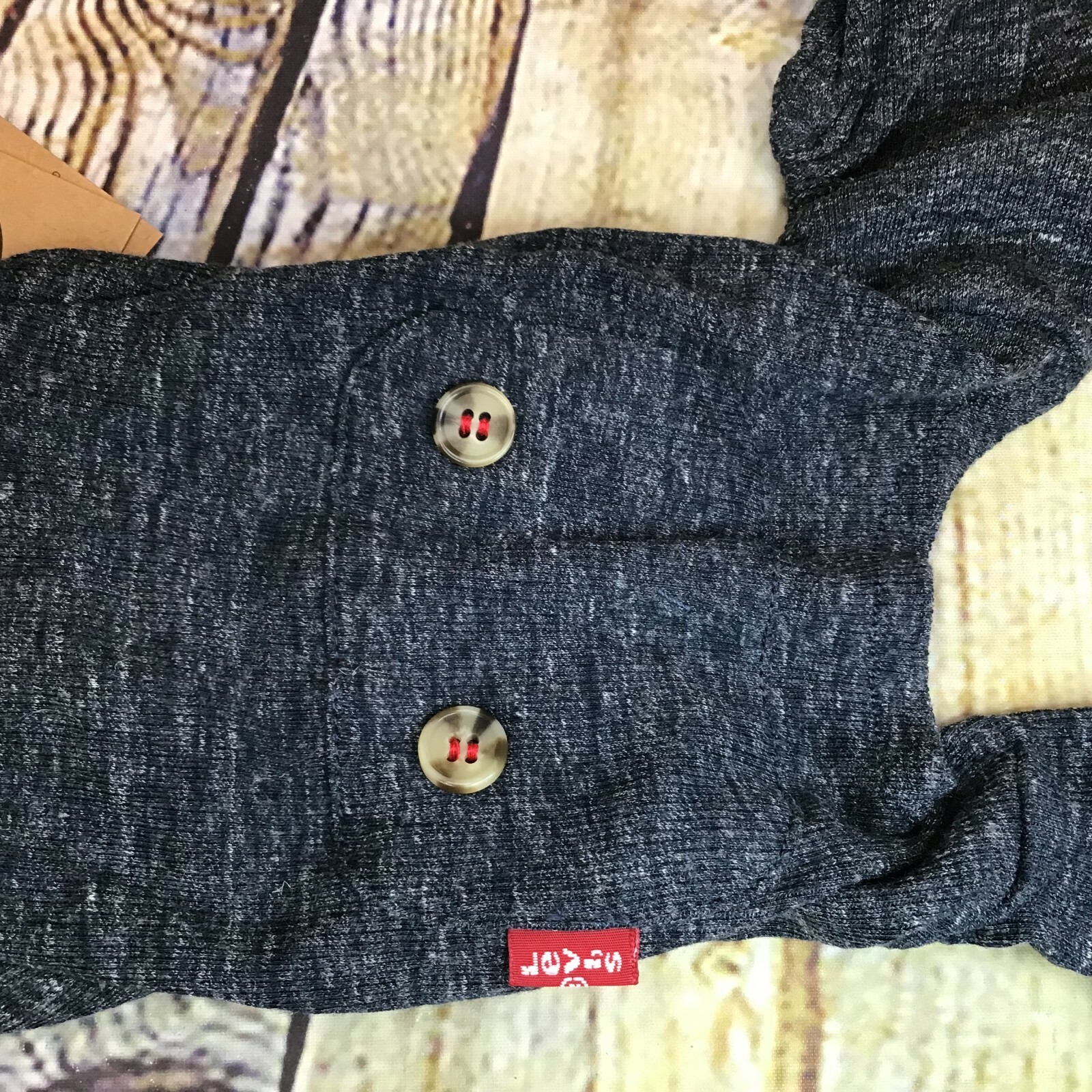 Levi’s Strauss Limited Edition Gray Cotton Small Dog Cat Pajamas PJs Size XS