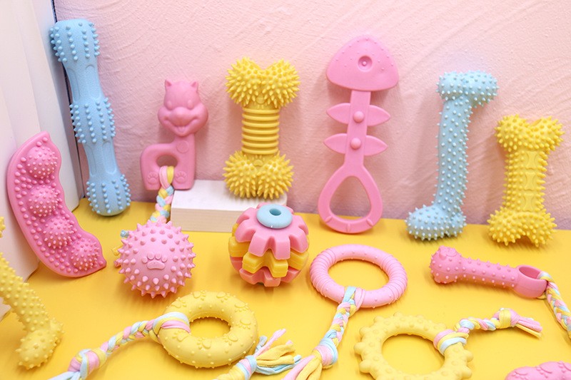 Dog Toys For Aggressive Chewers Puppy Chew Teething Treats Tug Toy 3 PAK/33Style