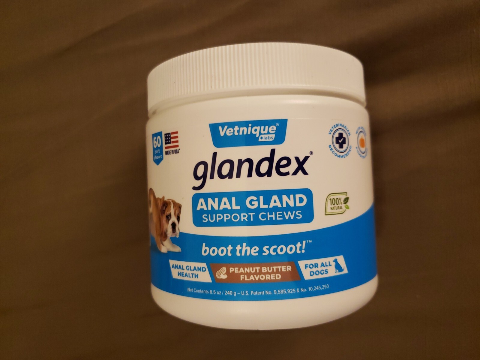 Glandex GSC60-44980 Peanut Butter Soft Chews for Dogs – 60 Count