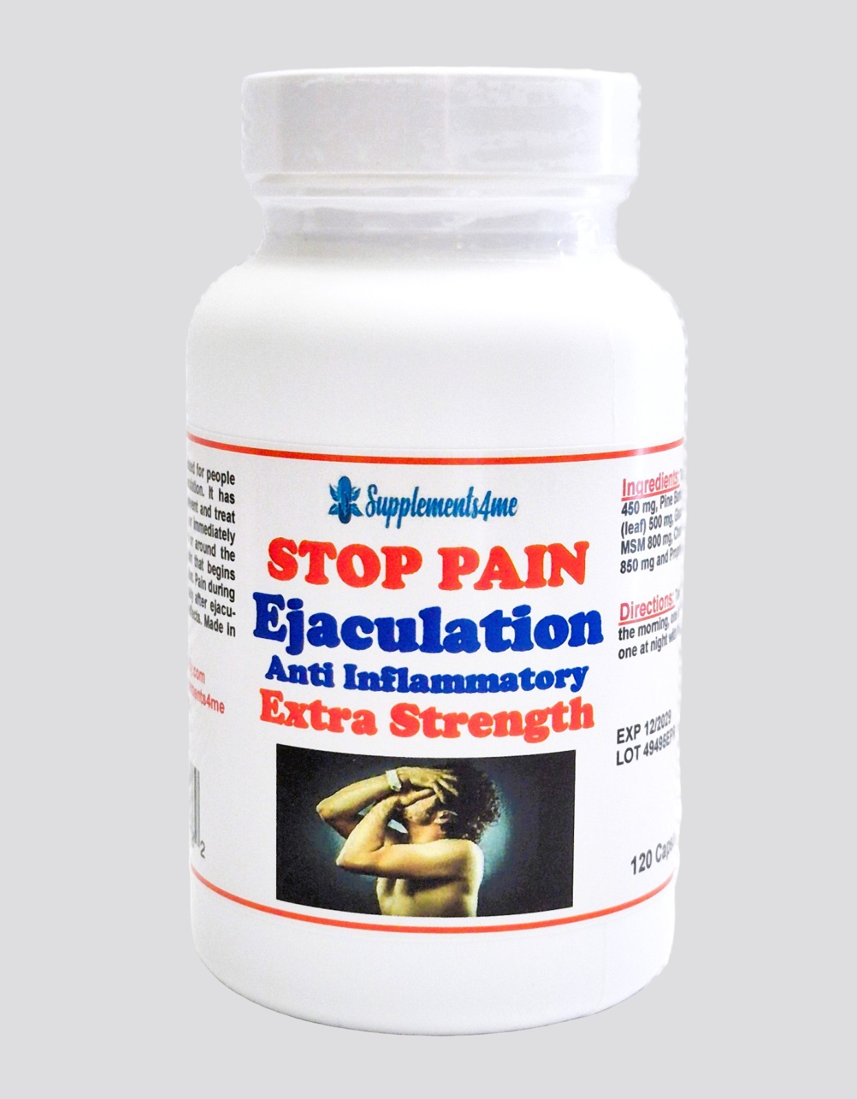 100% POWERFUL HERBS FOR EJACULATION PAIN IN MEN – 120 CAPSULES – MADE USA