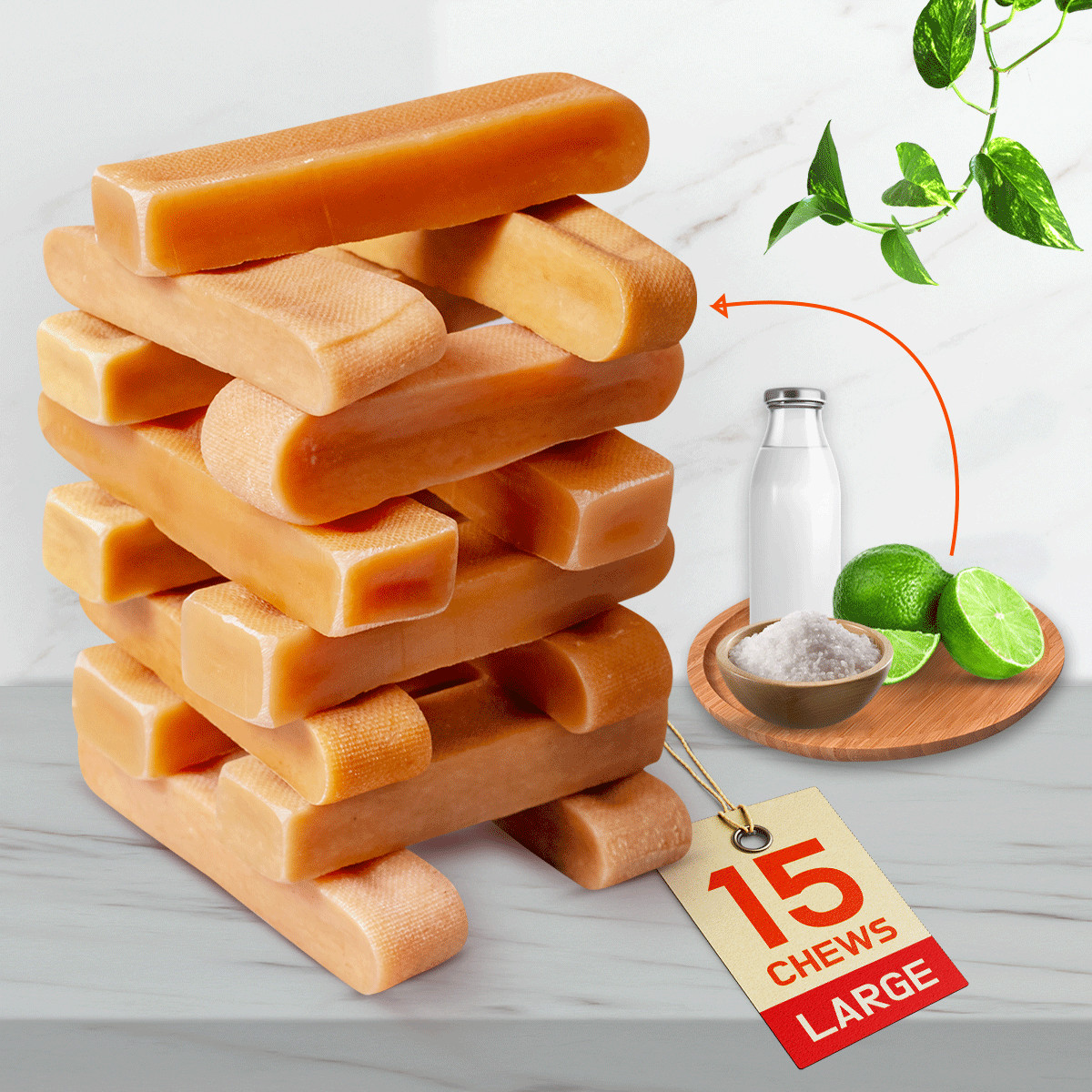 3lbs yak chews bulk, long-lasting natural cheese dog chews, dog dental treats
