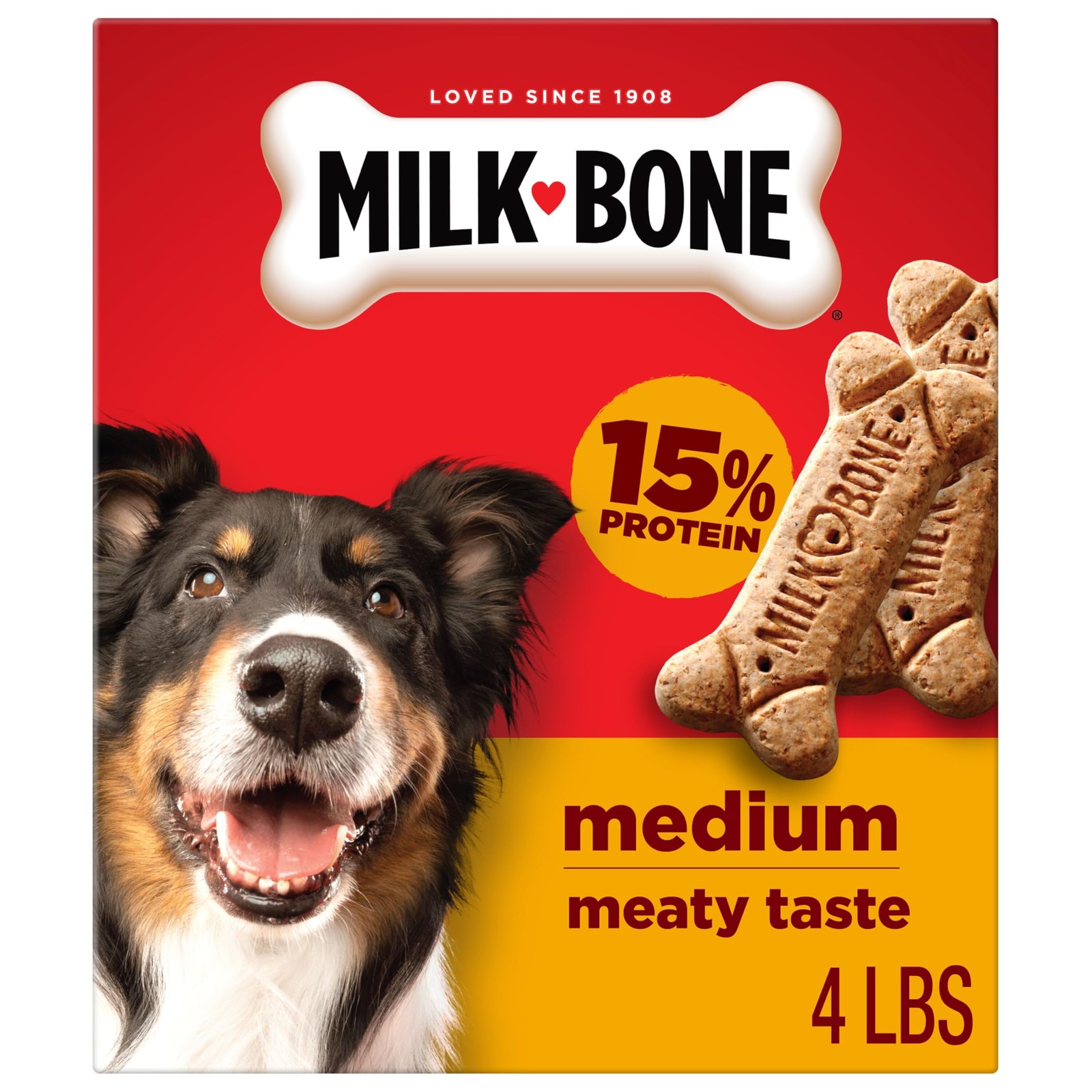 Milk-Bone Crunchy Medium Dog Treats, 4 Lb. Box, Original 4 Pound (Pack of 1)