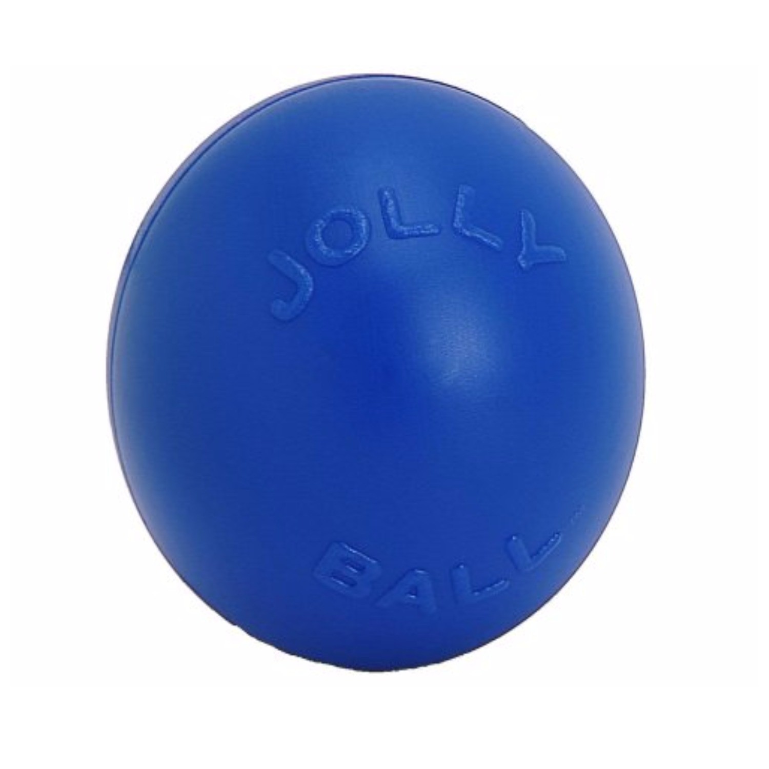 Jolly Pets Push-N-Play Ball Blue 10 inch Interactive Hard Plastic Toy for Dogs