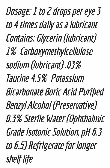 Cataract Eye Drops with 4.5% TAURINE 15ml Vial 2 PACK!