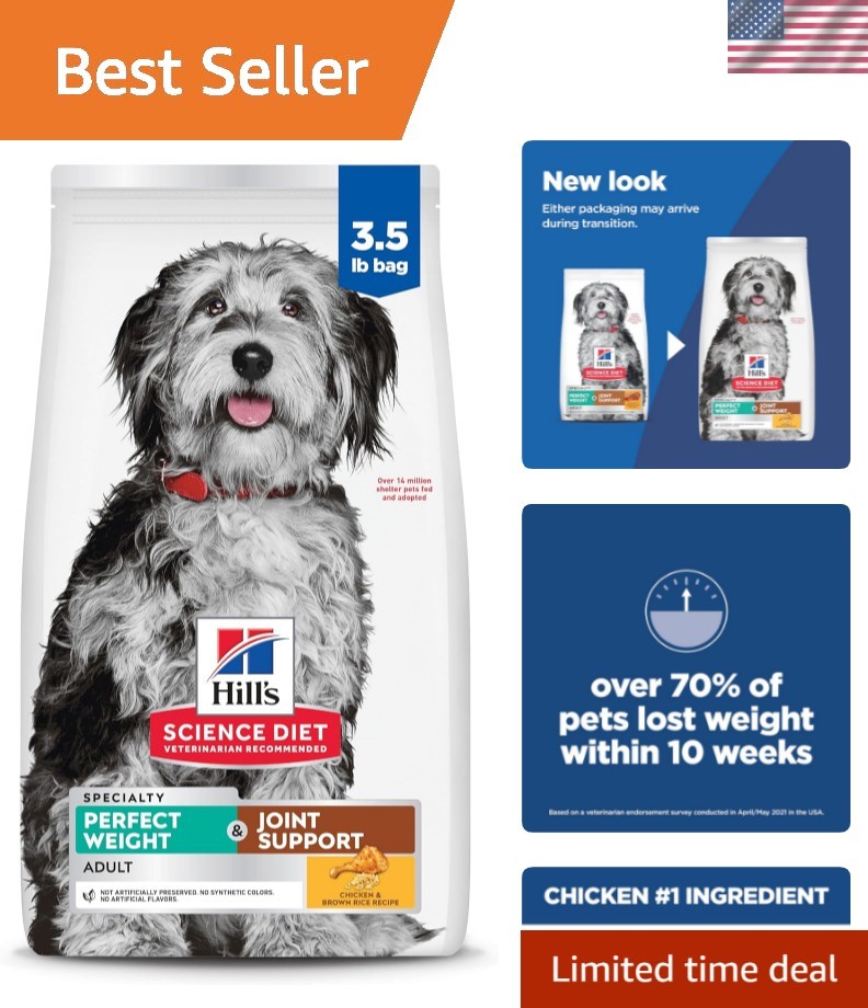 All-Natural Joint Support & Weight Management Dog Food – 3.5 lb Chicken Flavor
