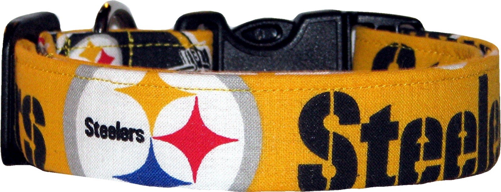 Vibrant Yellow Pittsburgh Steelers RARE Handmade Dog Collar