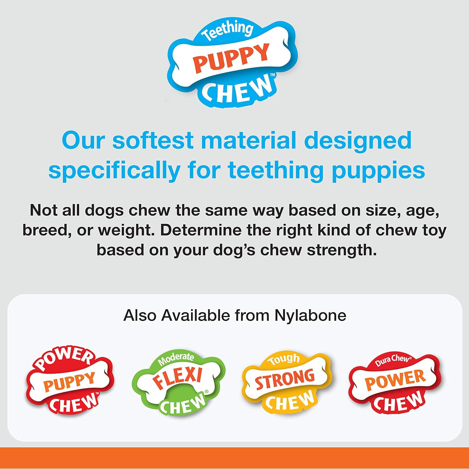 Nylabone Puppy Ring Bone Chew Toy – Puppy Chew Toys for Teething – Puppy Supplie