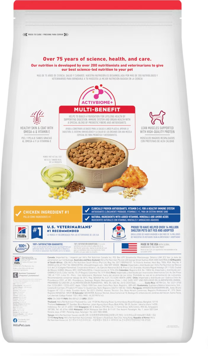 Hill’s Science Diet Adult Dry Dog Food – Chicken & Barley 35Lb
