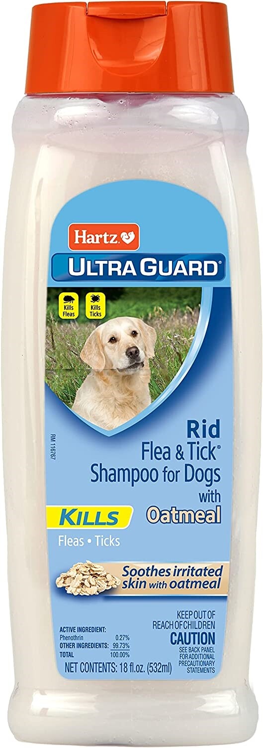Dog Shampoo Oatmeal Soothing Relief Itchy Irritated Skin Vanilla Scent, 18 Fl Oz