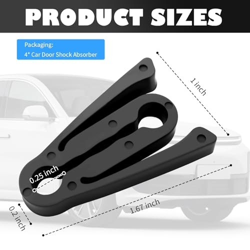 4PCS Car Door Shock Absorber,Upgraded Car Door Lock Cover Pad with Force