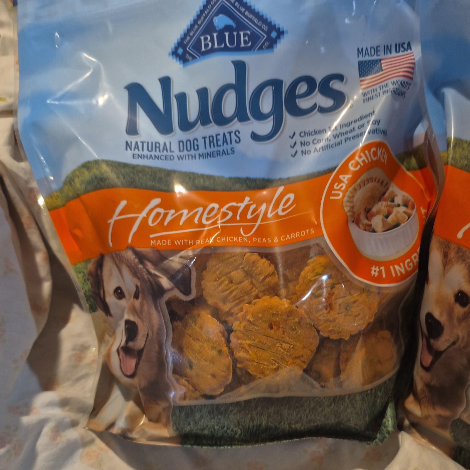 2x Blue Buffalo Nudges Homestyle Natural Dog Treats Real Chicken 40 oz 9/26