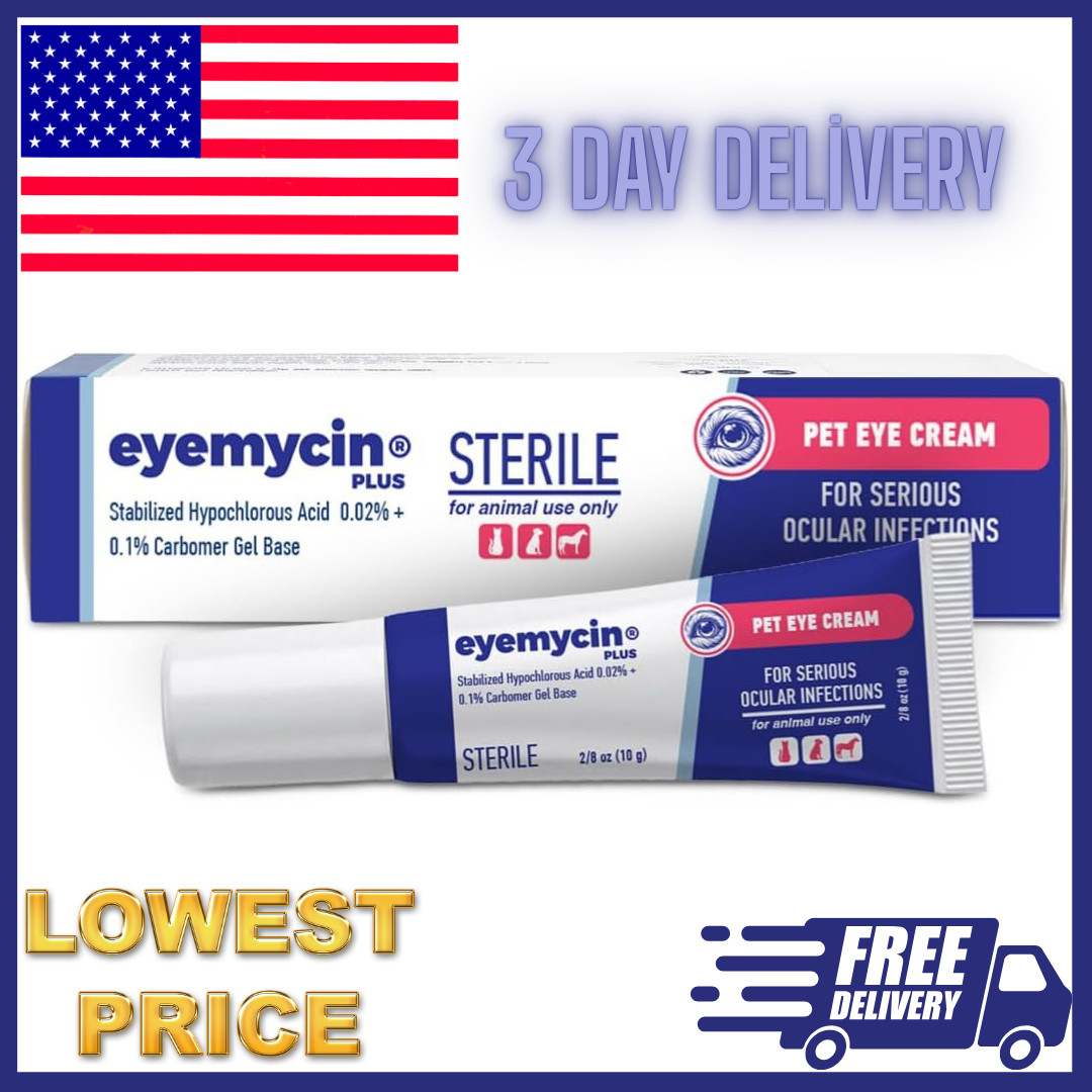 EYEMYCIN Pet Eye Health for Dogs, Cats, Cattle, Sheep, Horses, Birds and Puppies
