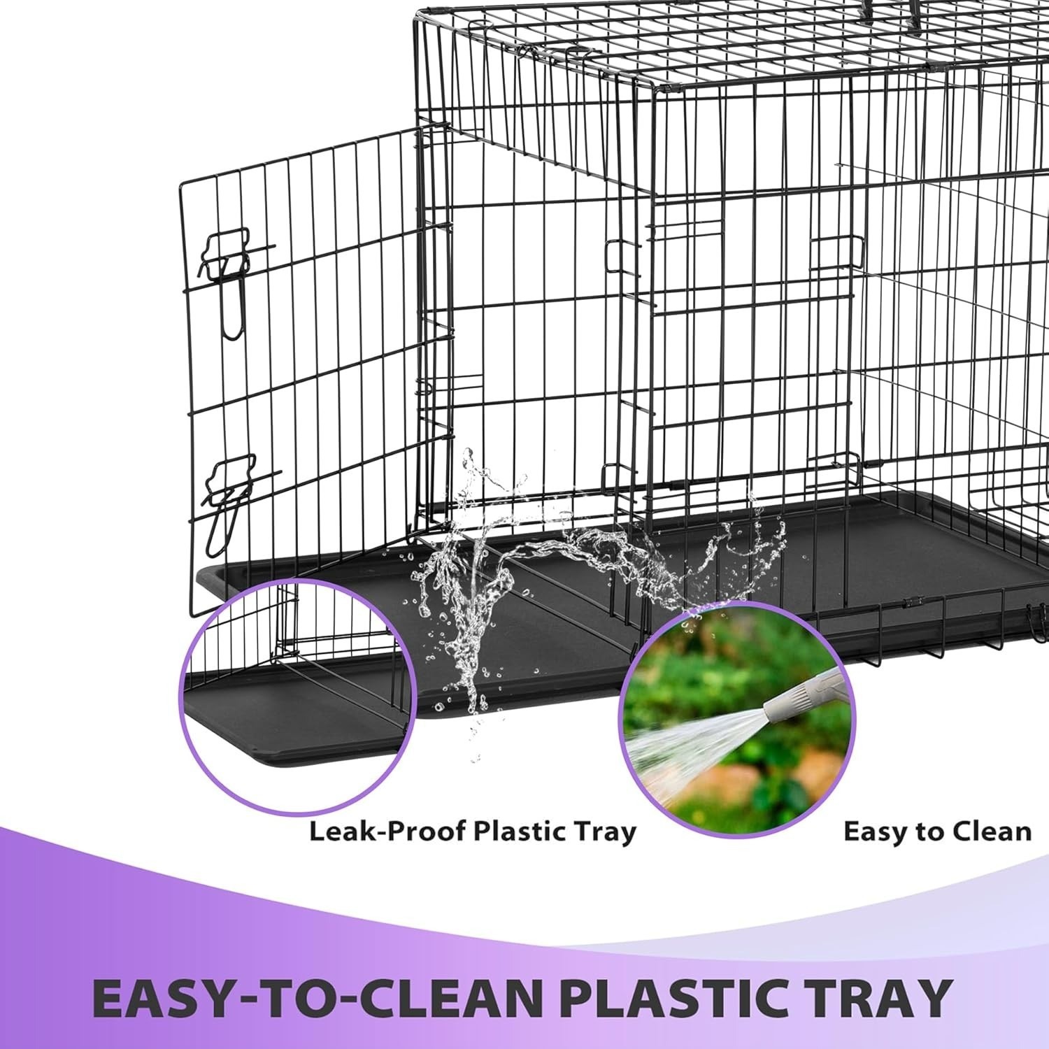 24,30,36,42,48″ Dog Crates for Large Dogs Folding Mental Wire Crates Dog Kennels