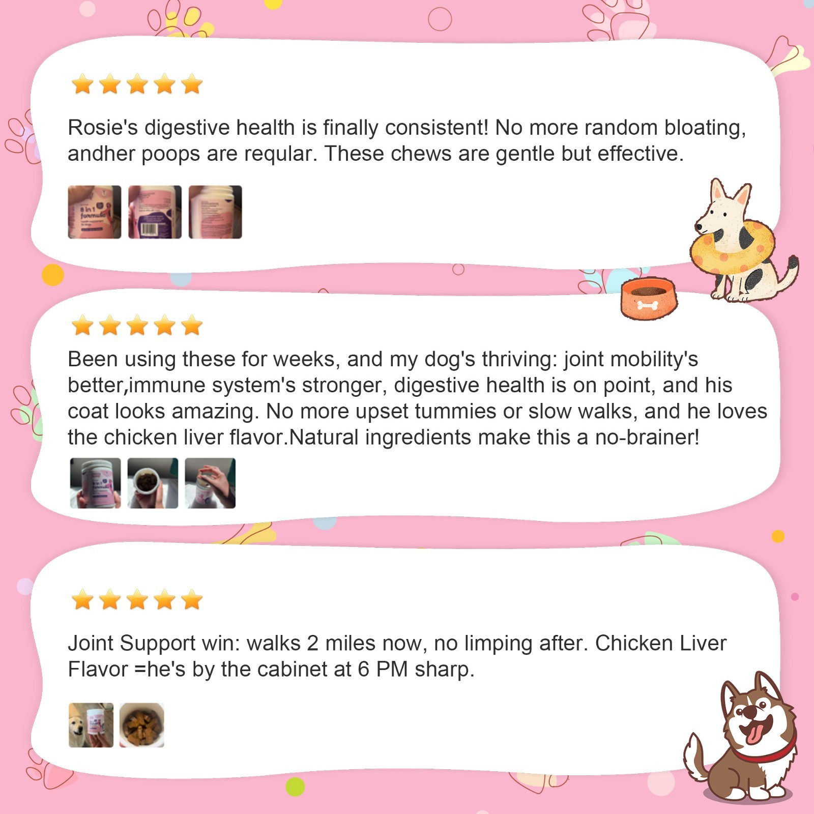 Noora Dog Skin & Coat Supplement for Shiny Coat Healthy Skin Omega Chews