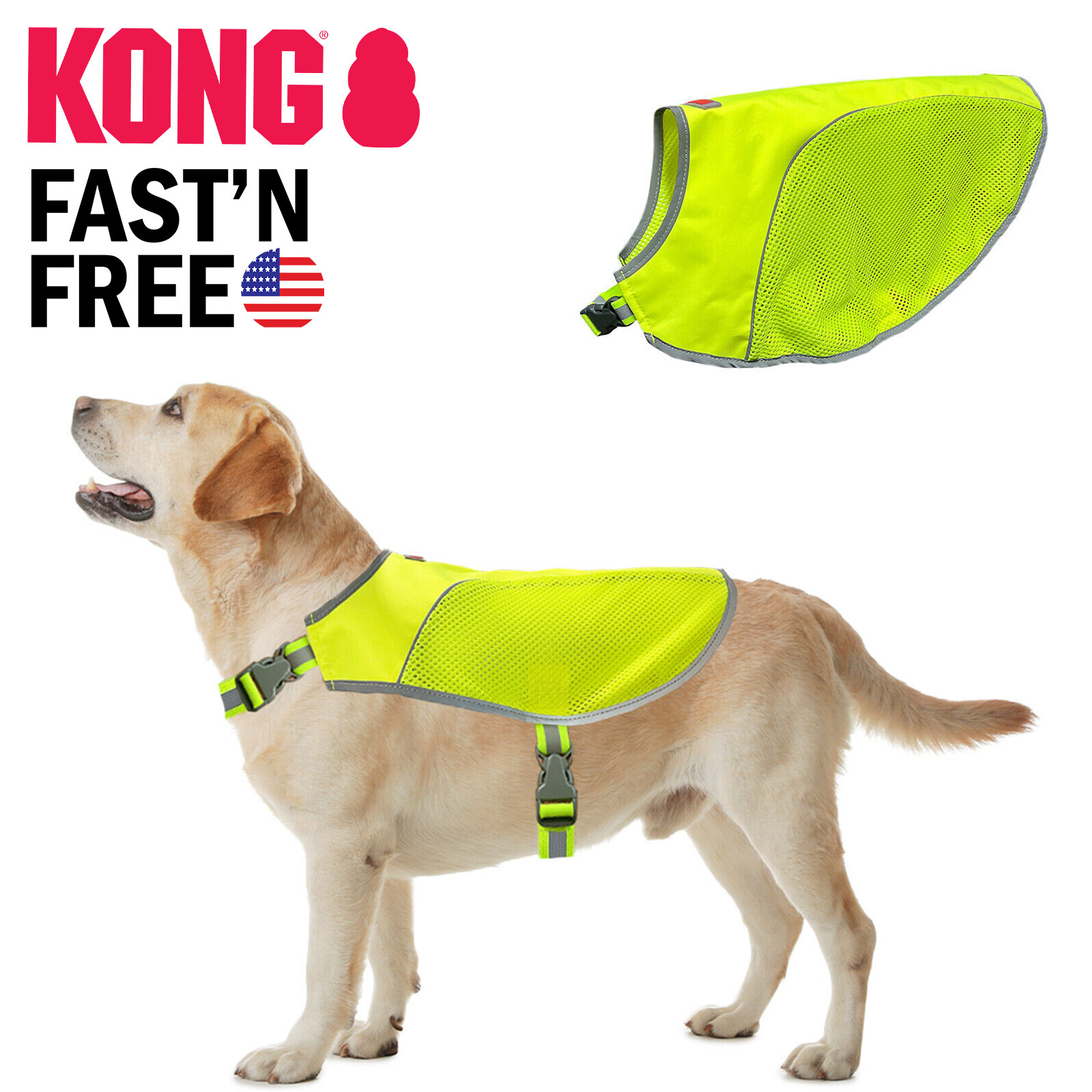 Hiker Reflective Dog Safety Vest High Visibility Jacket Outdoors Walking Running